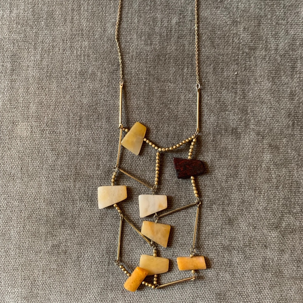 Anthropologie stone beaded statement necklace
